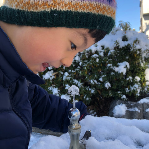 【写真】逆さつらら発見！／6歳8カ月