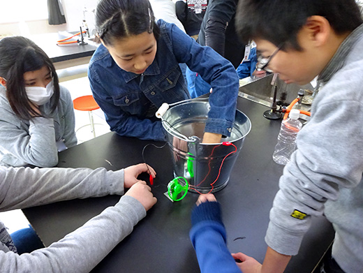 手作り電池教室の様子